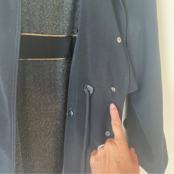 Fleet Street Fleece Lined Black Trench Coat 4P - Picture 11 of 12